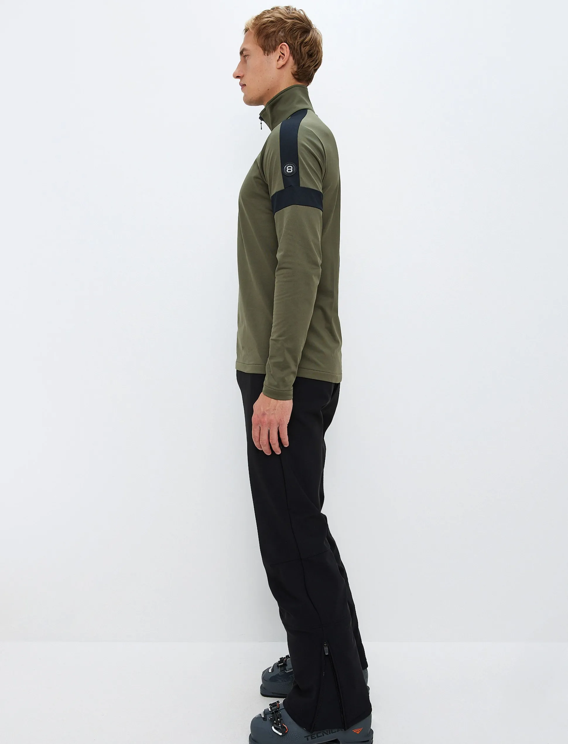 8848 Altitude Dino 1/2 Zip Sweat - Army Green Fashion